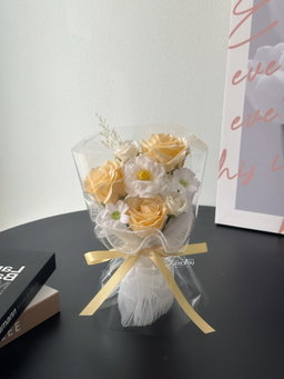 (3R022) 3 Stalk Soap Rose Mixed Flower Bouquet  
