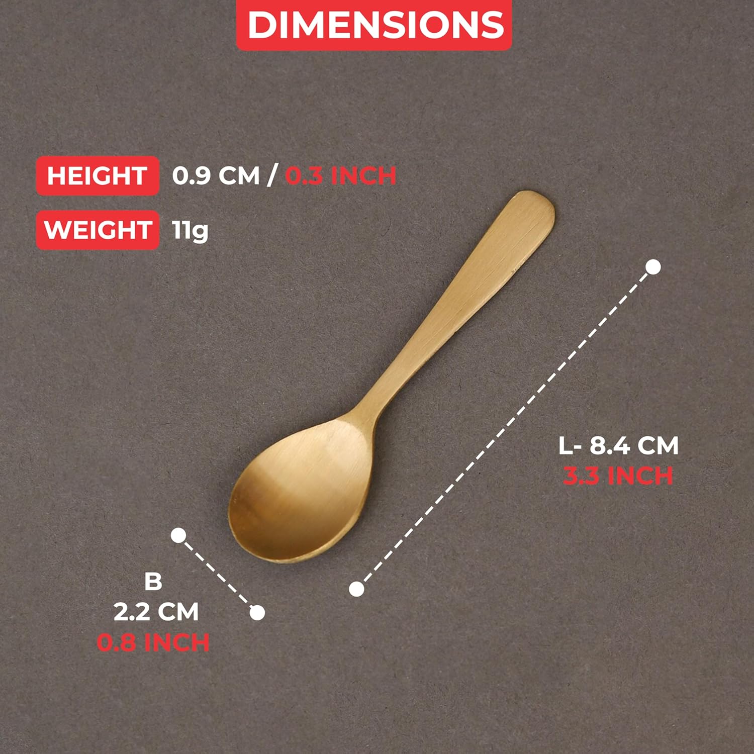 HAZEL Brass Masala Spoon Set of 6_0