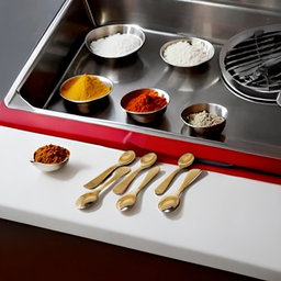 HAZEL Brass Masala Spoon Set of 6