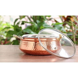 Steel Copper Hammered, Polished Desigs 1300ml