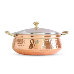 Steel Copper Hammered, Polished Desigs 1300ml