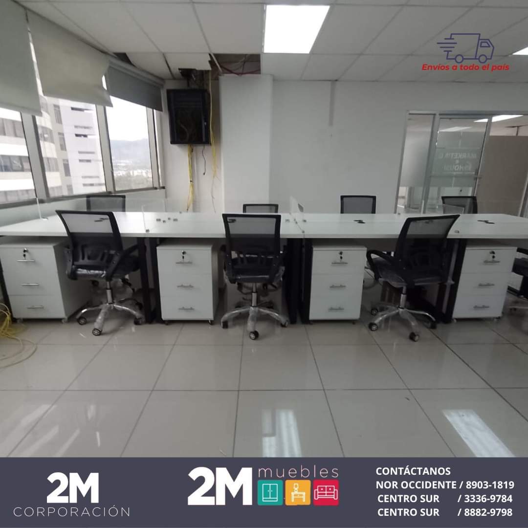 Estacion de Trabajo Modular 120 cm x 60 cm x 75 cm con archivo 