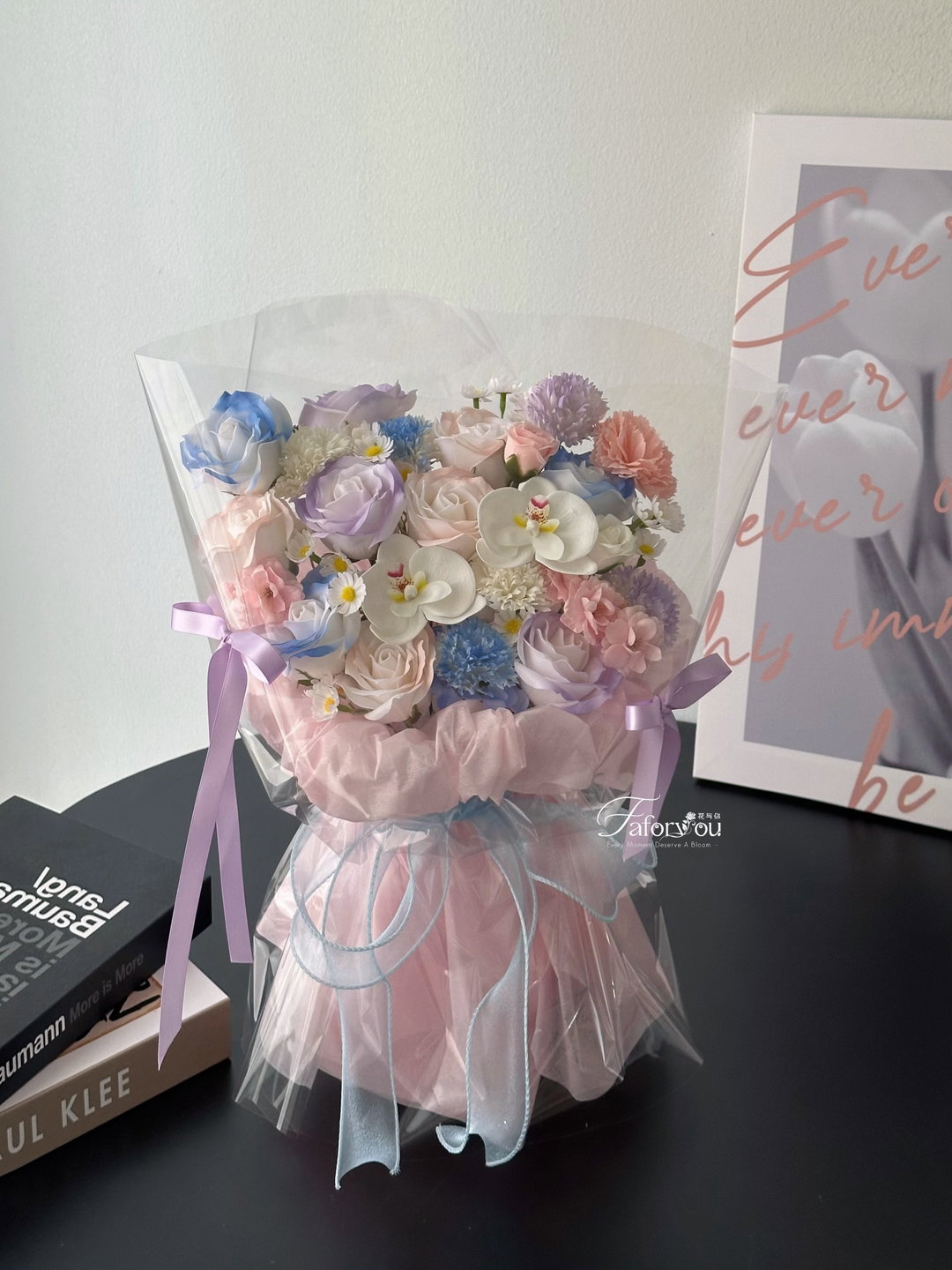 Soap Flower Mixed Transparent Bouquet   