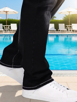 Men's Black Pants Jeans/ Calça de Ganga preta