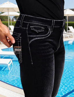 Men's Black Pants Jeans/ Calça de Ganga preta