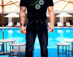 Men's Black Pants Jeans/ Calça de Ganga preta