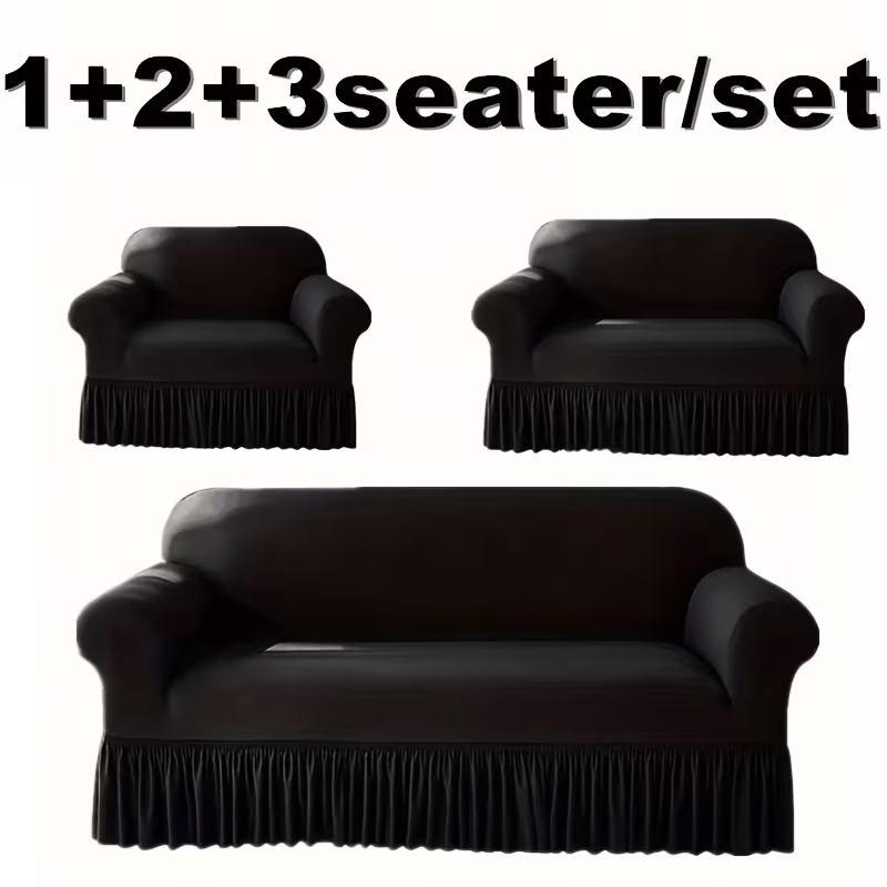 1+2+3 seater/Set Elastic Sofa Cover Antidirty Spandex Sofa Cover Furniture Protector for Bedroom Office Living Room Home Decor_2
