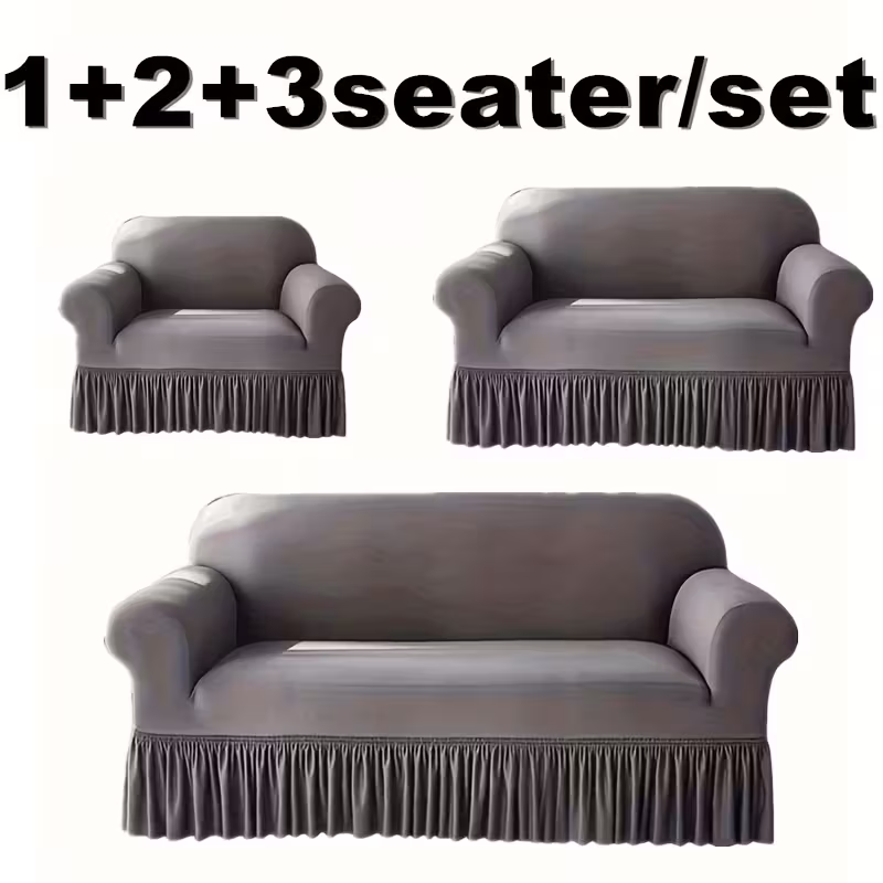 1+2+3 seater/Set Elastic Sofa Cover Antidirty Spandex Sofa Cover Furniture Protector for Bedroom Office Living Room Home Decor