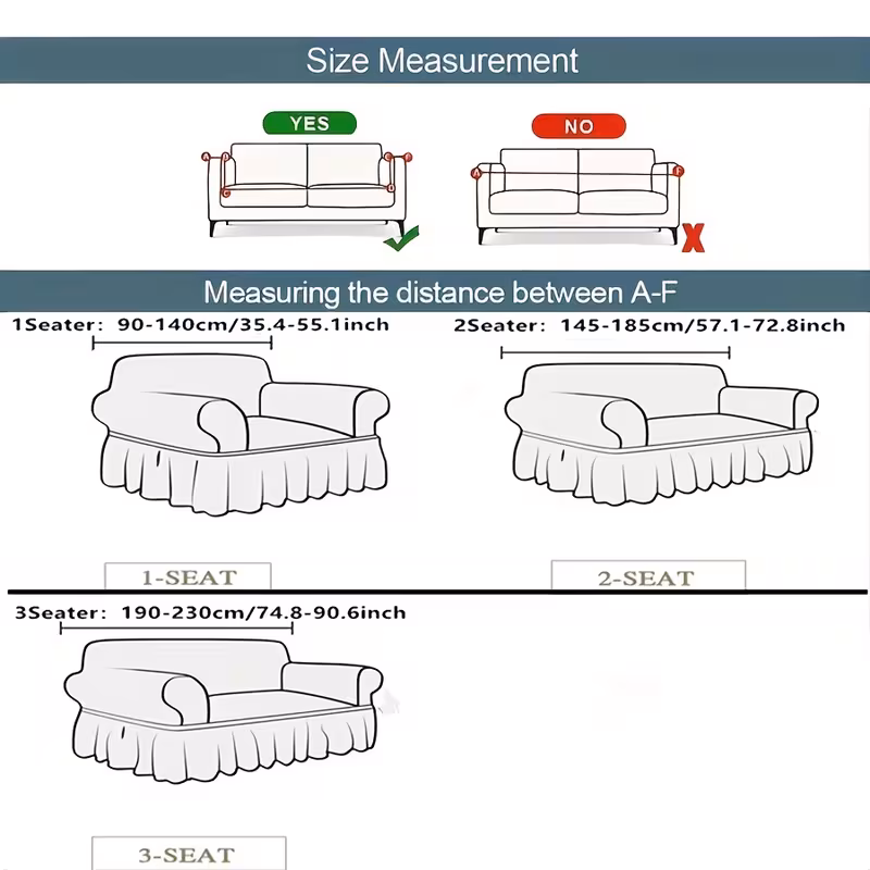 1+2+3 seater/Set Elastic Sofa Cover Antidirty Spandex Sofa Cover Furniture Protector for Bedroom Office Living Room Home Decor_3
