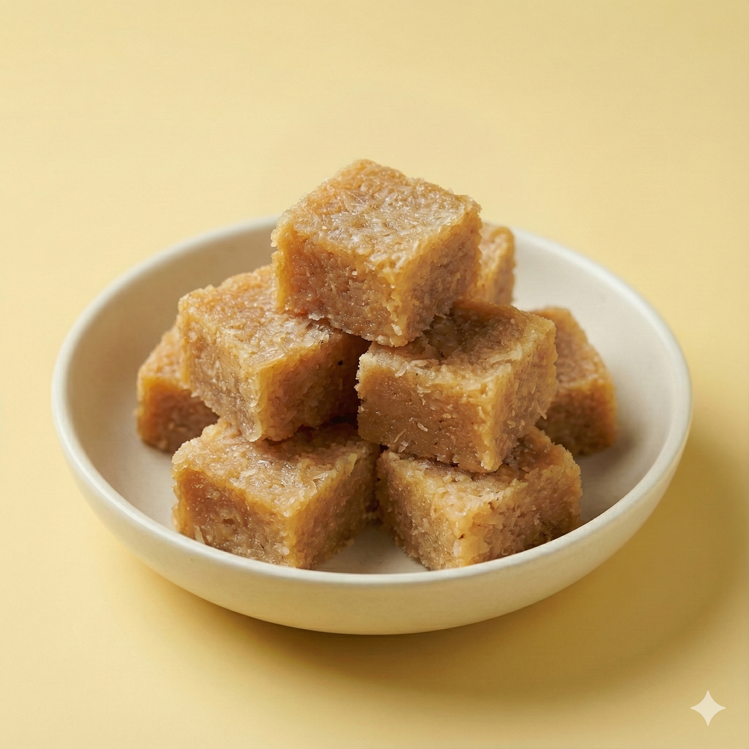 Coconut Burfi (Jaggery)