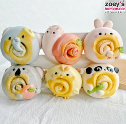 Zoey Animal Shaped Cheese Bun (4pcs)