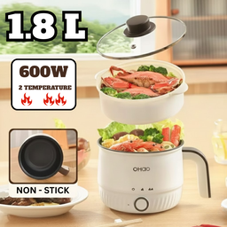 MULTIFUCTION ELECTRIC SKILLET 1.8L 2LAYER WITH STEAMER