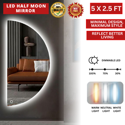 LED HALF MOON MIRROR (CERMIN)