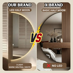 LED HALF MOON MIRROR (CERMIN)