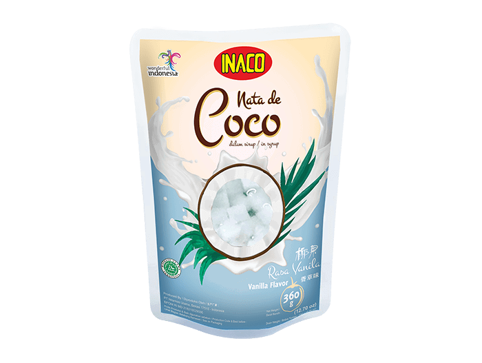 INACO Nata de Coco Vanilla 360g  x 24