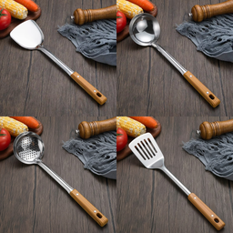 WOODEN STAINLESS STEEL UTENSIL