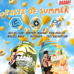 BAAM!!™ My Whey MAX Whey Protein (5lbs / 2.3kg) | 25g High-Quality Whey Protein • Lab-Tested • Low Sugar • Muscle Recovery • Limited Edition Delicious Flavors