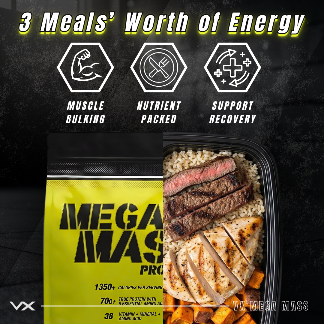 VITAXTRONG™ Mega Mass Pro 1350 | 70g Protein (12lbs/ 5.4kg) • 1350 kcal High Calorie Mass Gainer • Muscle & Weight Gain • Bulking [VX]_9