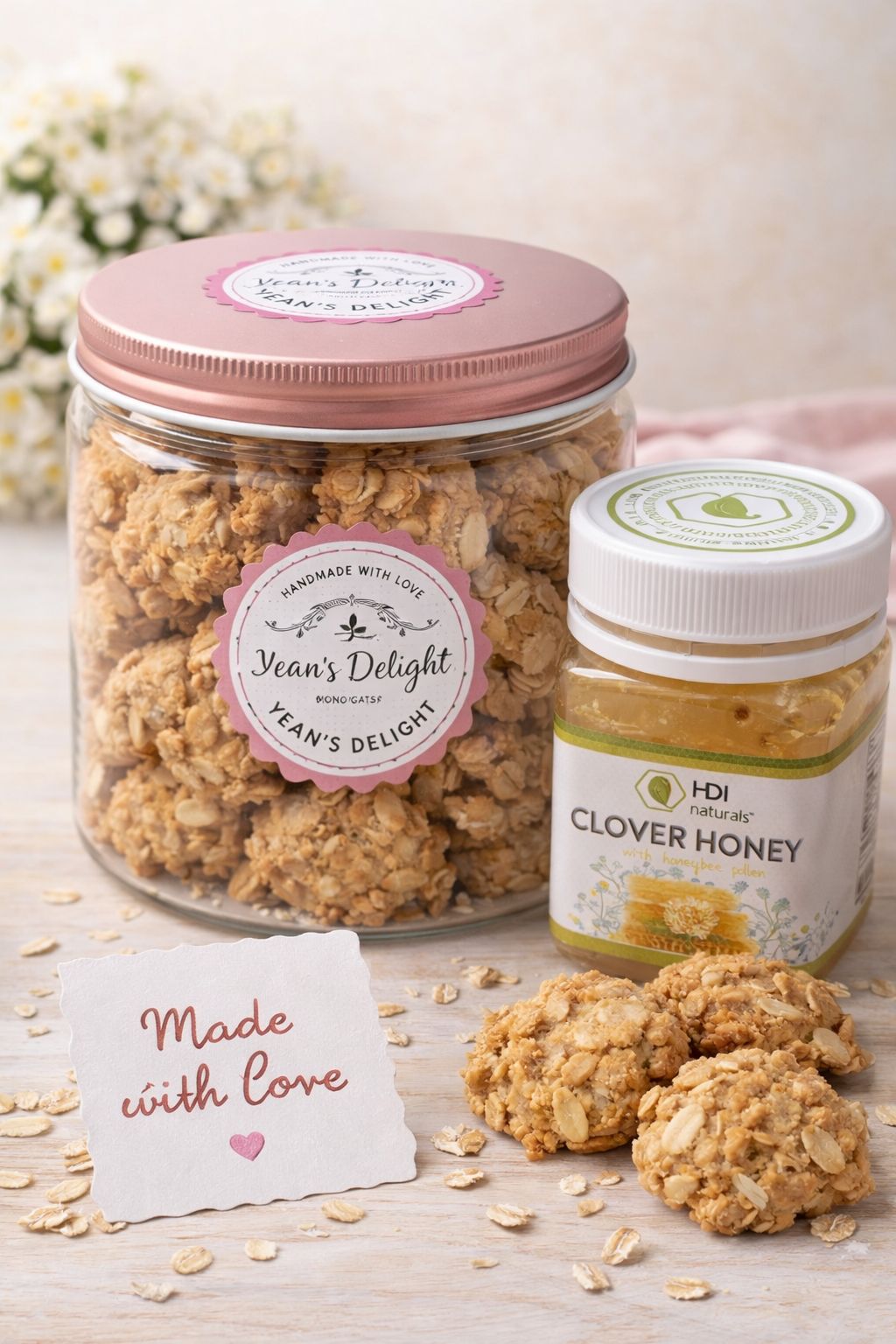 Rolled Oats Cookies with HDI Honey (250gm)_0