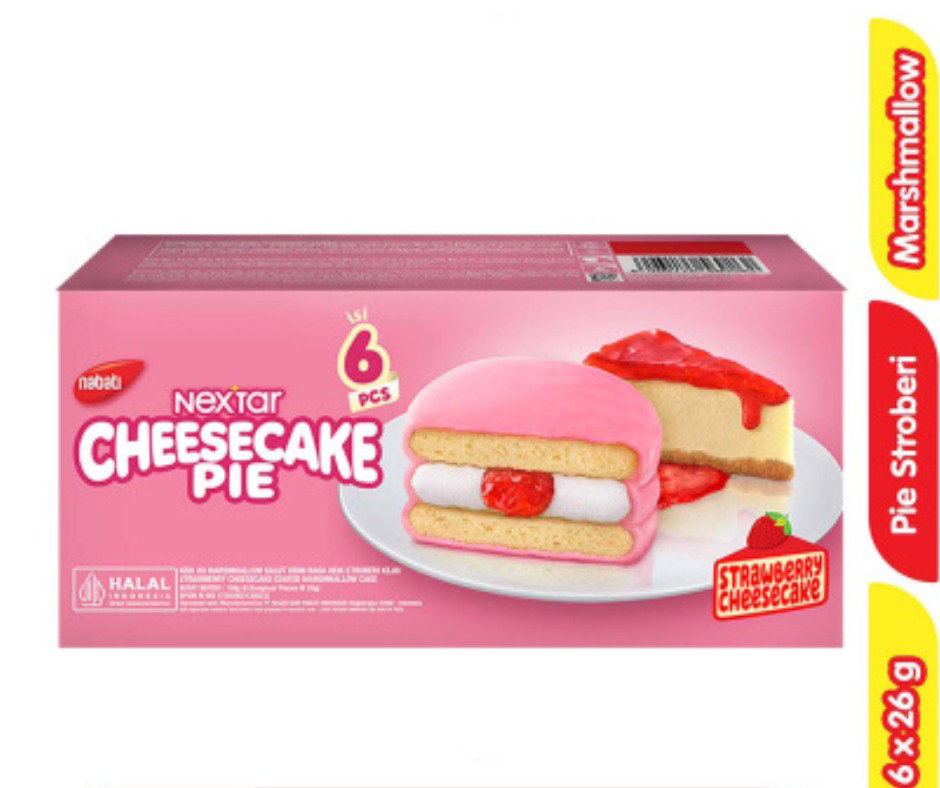 NEXTAR Cheesecake Pie Strawberry 24g X 8 X 12_0