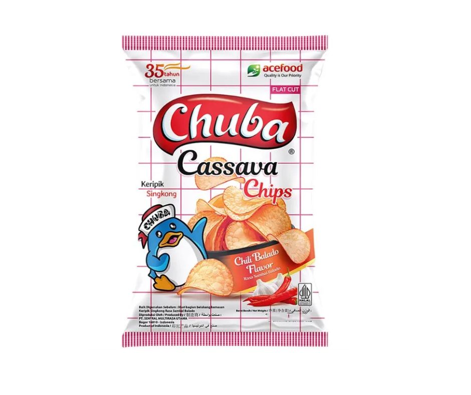 Chuba Cassava chili Chips 125g x 16_0