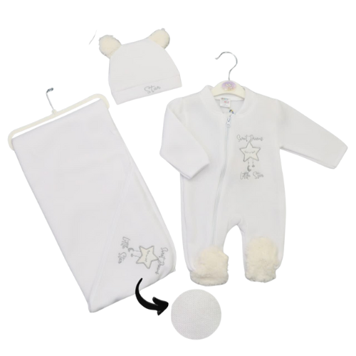 ✨ 3-Piece Baby Cotton Set with Blanket ✨(3-12months)_3