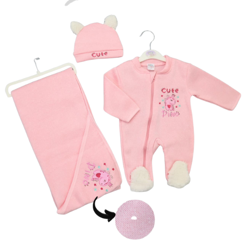 ✨ 3-Piece Baby Cotton Set with Blanket ✨(3-12months)_1
