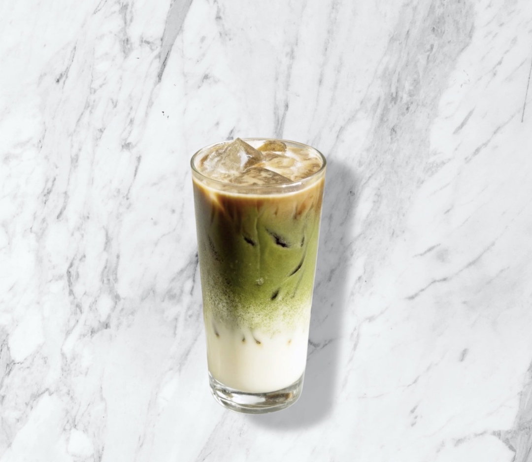 Iced Dirty Matcha Latte