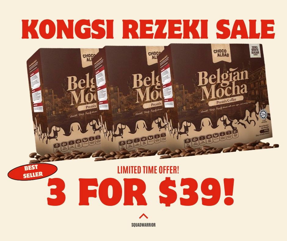 Kongsi Rezeki Sale - 3 Belgian Mocha Drink