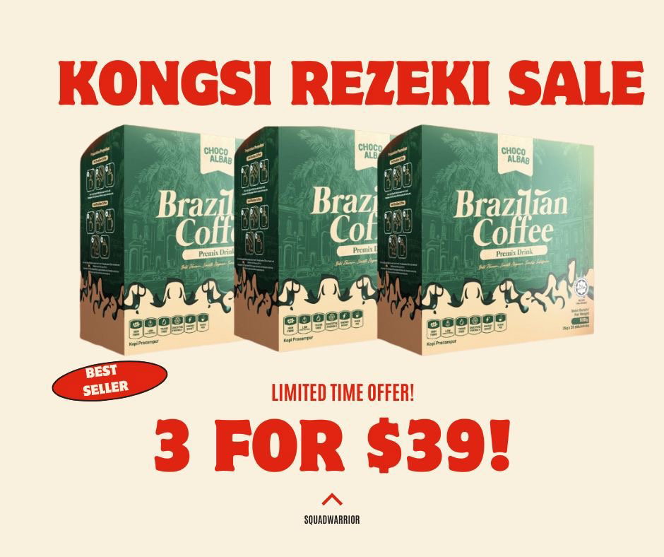 Kongsi Rezeki Sale - 3 Brazilian Coffee Drink