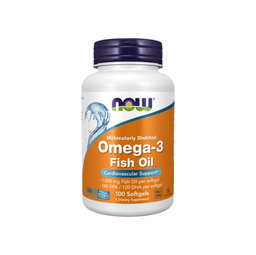 NOW -  Omega-3 Fish Oil, Molecularly Distilled Softgels