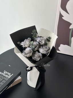 6 Stalk Soap Rose Eucalyptus Bouquet 