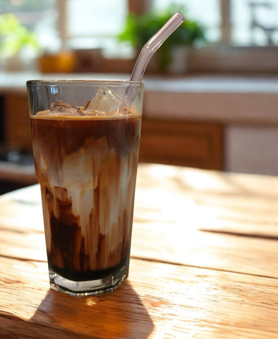 Iced Salted Caramel Latte Coffee 🧊