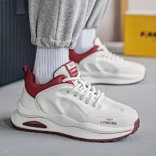 Paire de basket "Street" blanc rouge_1