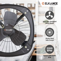 Elkance Fresco High Speed Fresh Air Fan (Matt Brown) For Kitchen Bathroom & Office - Compact and Efficient Cooling