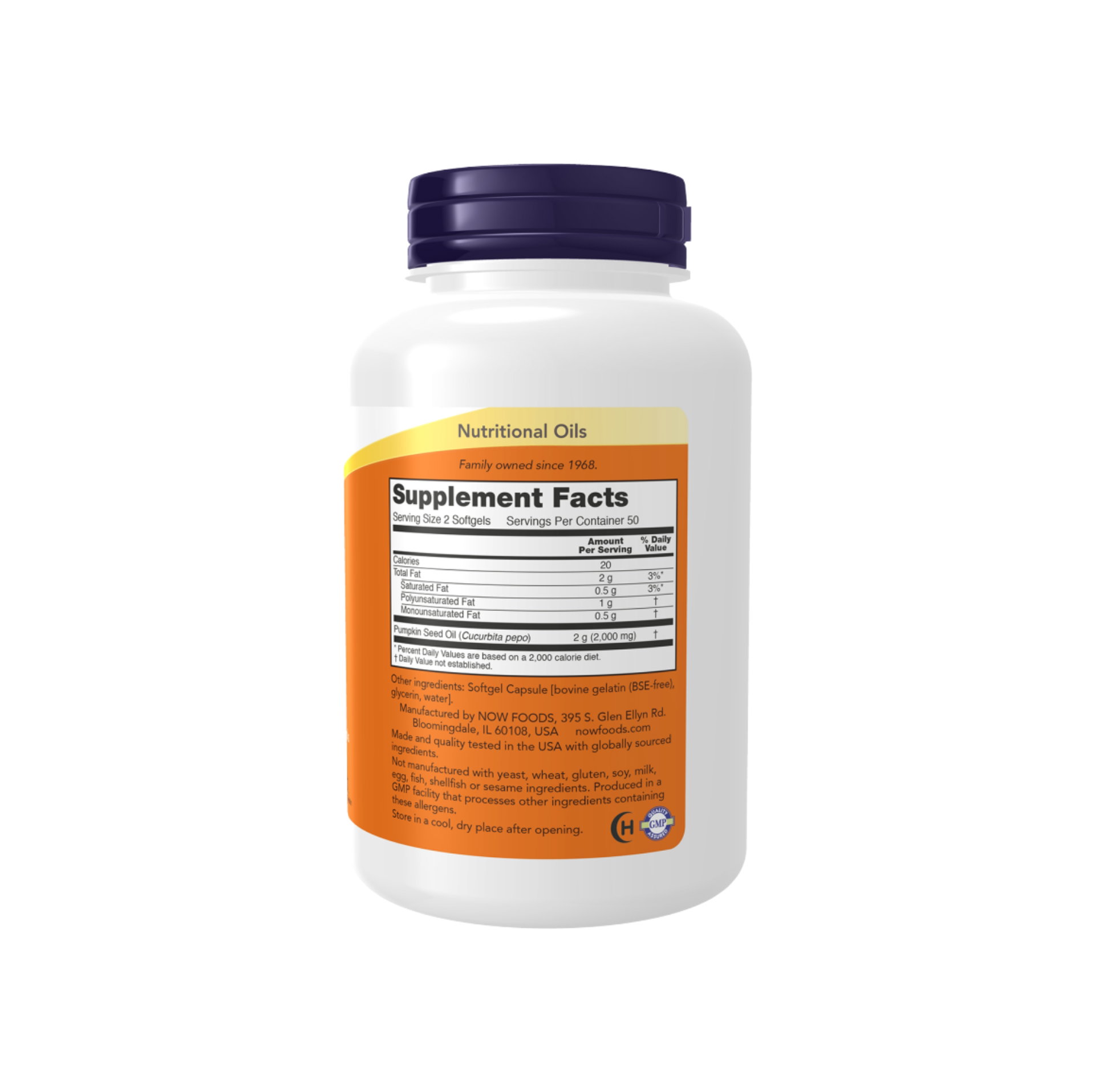 NOW - Pumpkin Seed Oil 1000 mg Softgels_2