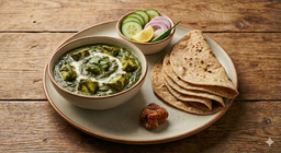 Palak paneer with Whole Wheat Roti