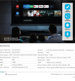 Android TV Box 4K Ultra HD