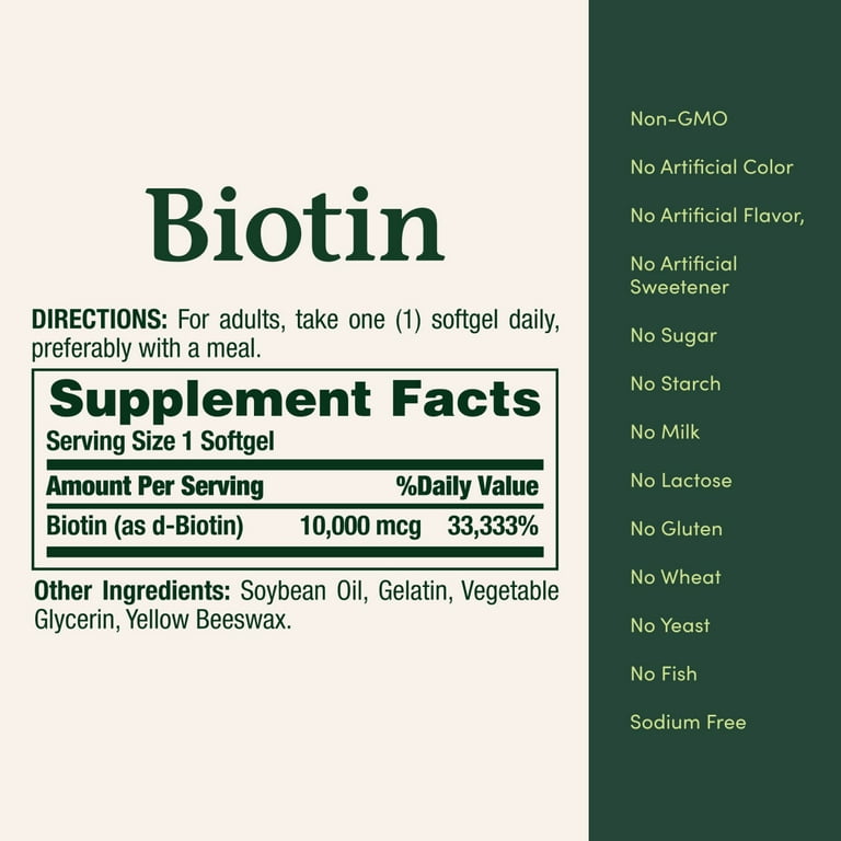 Nature's Bounty - Biotin 10,000 mcg | 120 count_1
