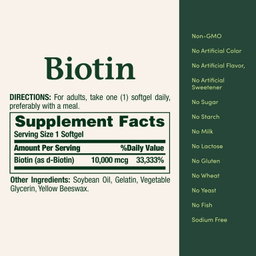 Nature's Bounty - Biotin 10,000 mcg | 120 count
