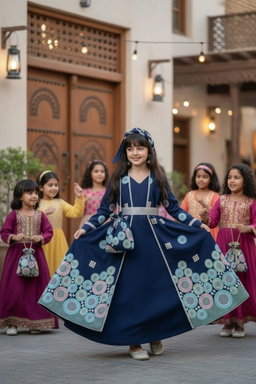 blue garangao dress