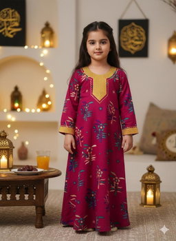 embroidered golden jalabiya  