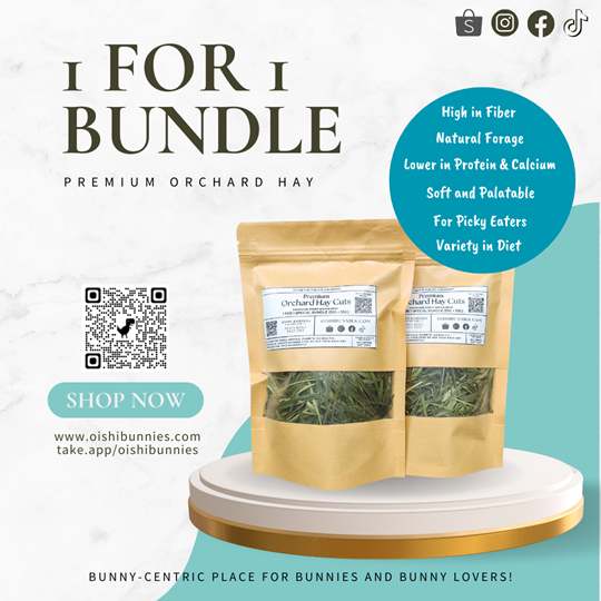 1 For 1 Bundle & Value Pack! Premium Orchard Hay For Rabbits & Small Animals (35g + 35g & 140g)_0