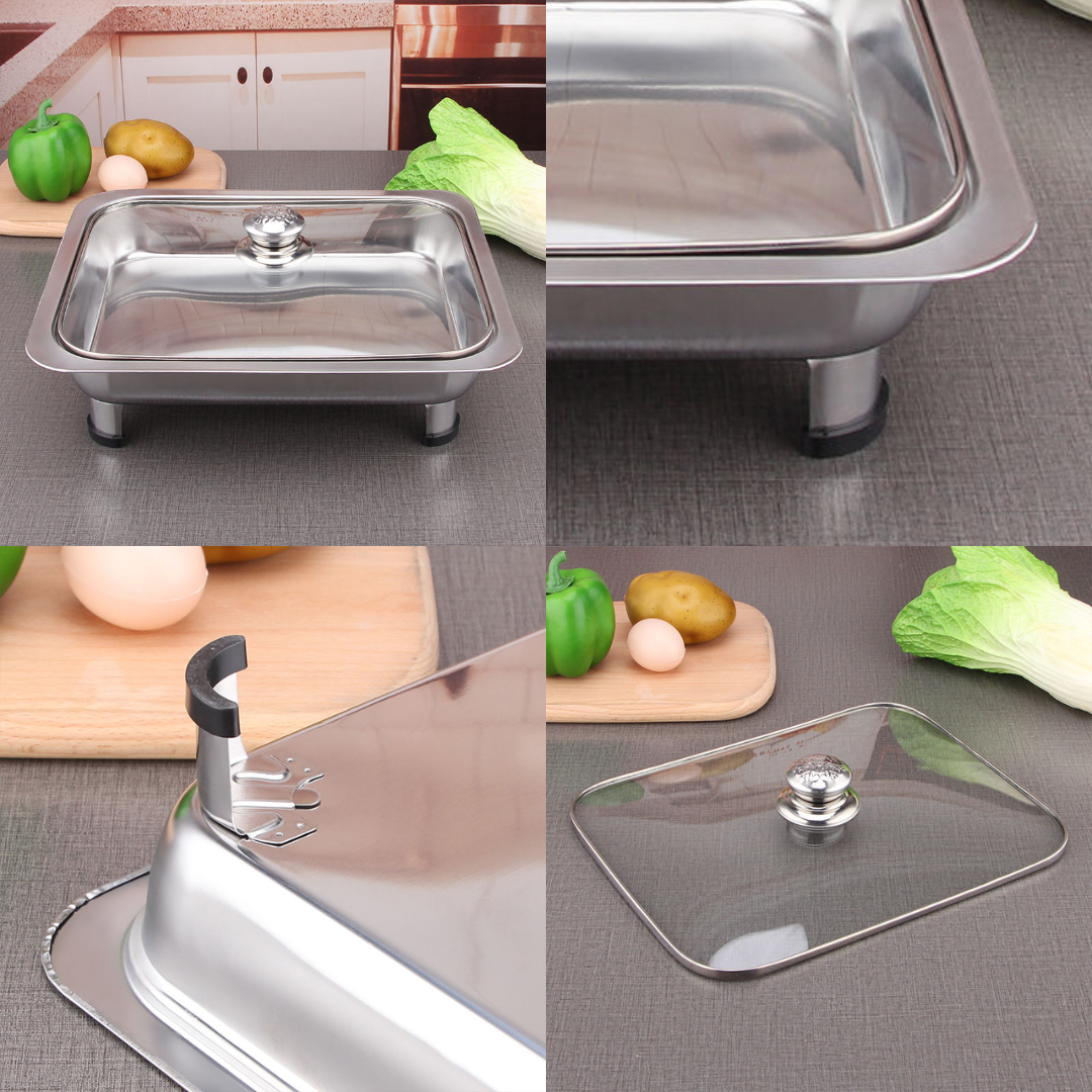 GLASS LID SERVING BUFFET TRAY _1