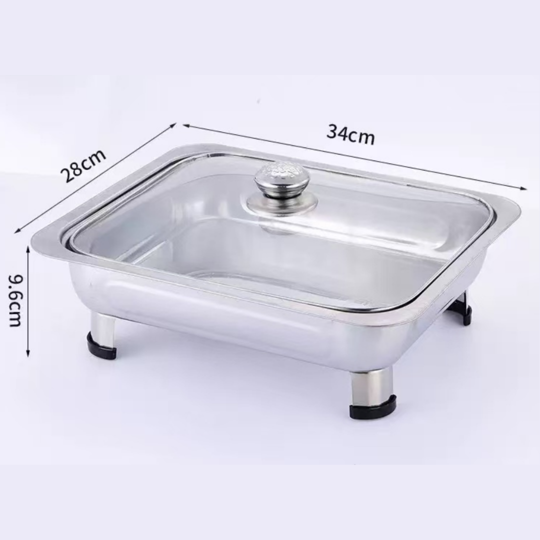 GLASS LID SERVING BUFFET TRAY _4