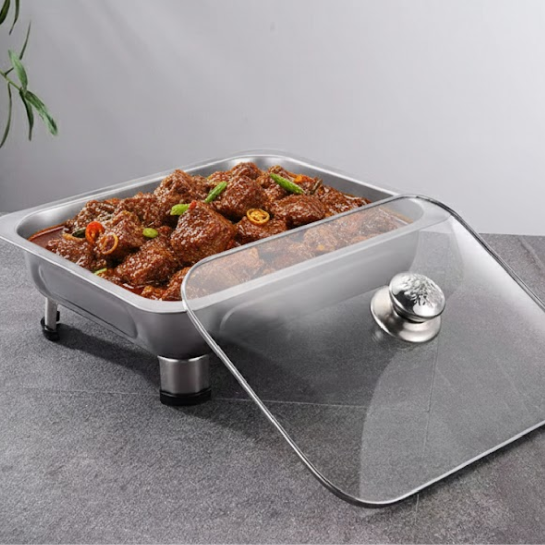 GLASS LID SERVING BUFFET TRAY _2