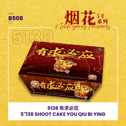 B508 |5"552 SHOOT CAKE  YOU QIU BI YING (V SHAPE) 5"552 - 有求必应 （一套4粒）
