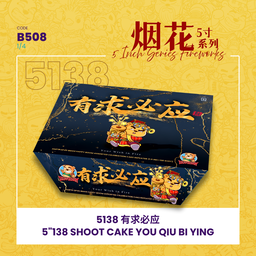 B508 |5"552 SHOOT CAKE  YOU QIU BI YING (V SHAPE) 5"552 - 有求必应 （一套4粒）