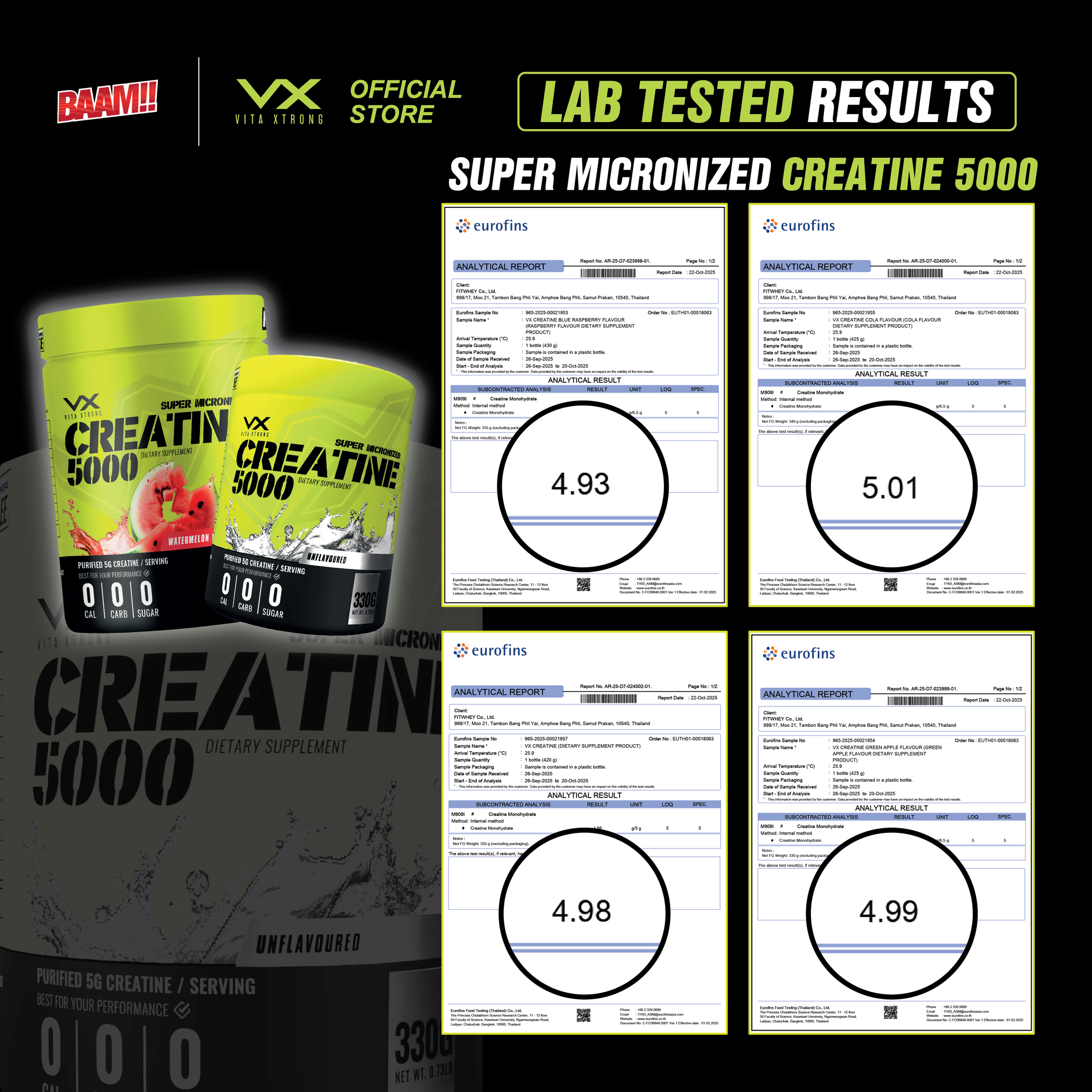 VITAXTRONG™ Creatine Monohydrate (550g) | Super Micronized Powder • Muscle Strength & Recovery • Halal [VX]_15