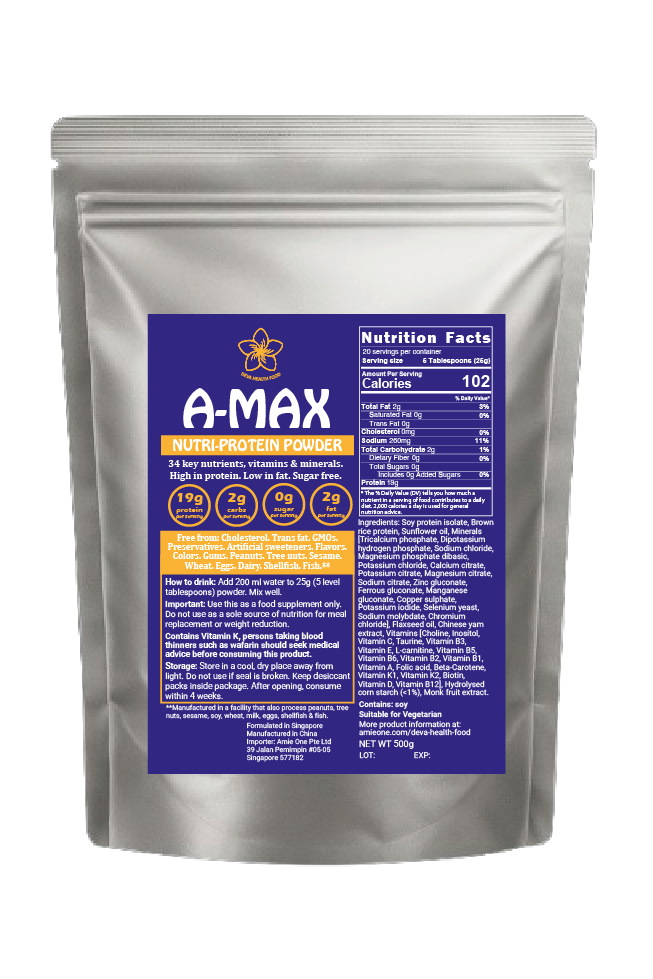 AMAX Nutri Protein Powder 营养蛋白 500g (Expiry Nov 2027)